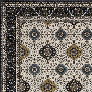 HomeRoots 5' Red Medallion Area Rug with Fringe - Elegant, Stain-Resistant Design for Stylish Living Spaces! 7' X 10' 574869