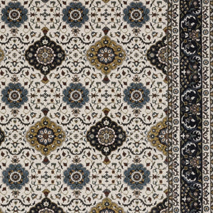 HomeRoots 5' Red Medallion Area Rug with Fringe - Elegant, Stain-Resistant Design for Stylish Living Spaces! 8' X 11' 574870