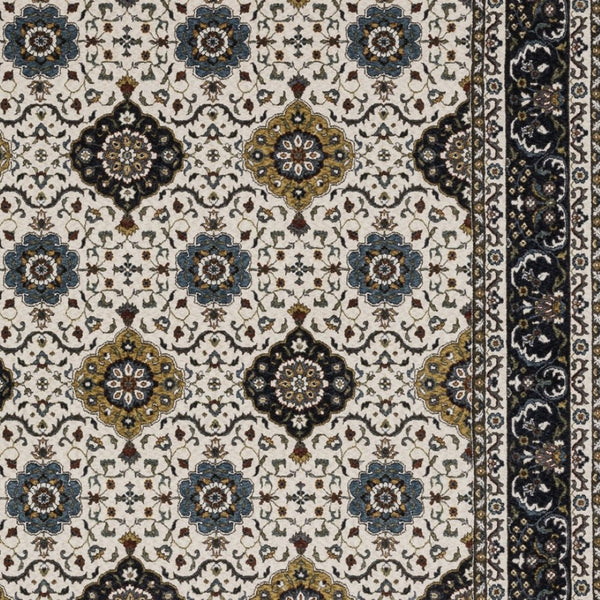 HomeRoots 5' Red Medallion Area Rug with Fringe - Elegant, Stain-Resistant Design for Stylish Living Spaces! 8' X 11' 574870