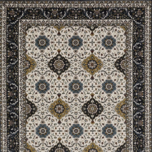 HomeRoots 5' Red Medallion Area Rug with Fringe - Elegant, Stain-Resistant Design for Stylish Living Spaces! 8' X 11' 574870