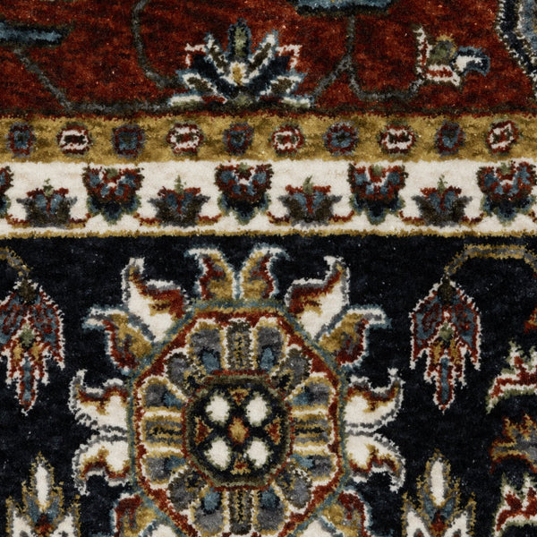 Homeroots 10' Red Oriental Area Rug With Fringe - Stain Resistant, Stylish Design For Living Spaces & Pets 10' X 13' Polyester 574871