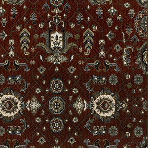 Homeroots 10' Red Oriental Area Rug With Fringe - Stain Resistant, Stylish Design For Living Spaces & Pets 4' X 6' Polyester 574872