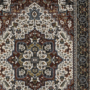 Homeroots 10' Red Medallion Power Loom Area Rug With Fringe - Stain Resistant, Stylish Design For Home Decor 7' X 10' Polyester 574879