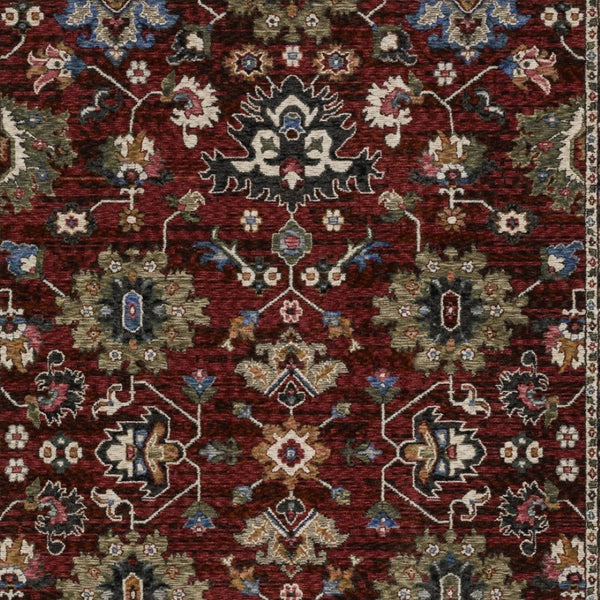 Homeroots 5' Artful Ivory Oriental Area Rug With Fringe - Stain Resistant, Stylish Design For Any Room 5' X 8' Polyester 574908