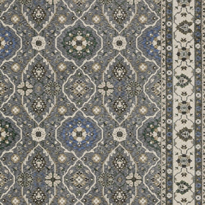 Homeroots 5' Blue Oriental Area Rug With Fringe - Stylish, Stain-resistant Design For Kids & Pets' Spaces 5' X 8' Polyester 574925