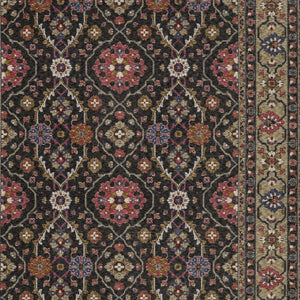 Homeroots 5' Blue Oriental Area Rug With Fringe - Stylish, Stain-resistant Design For Kids & Pets' Spaces 10' X 13' Polyester 574926