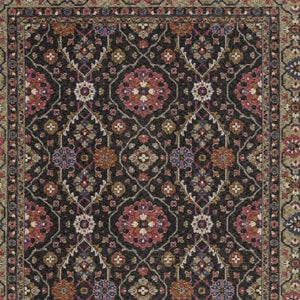 Homeroots 5' Blue Oriental Area Rug With Fringe - Stylish, Stain-resistant Design For Kids & Pets' Spaces 8' X 11' Polyester 574930