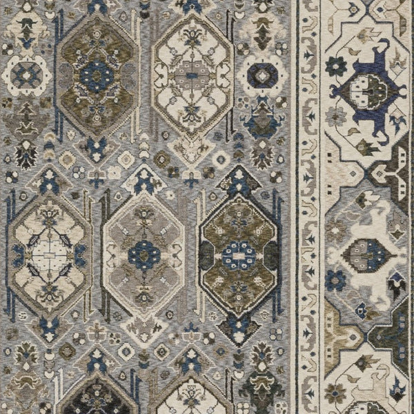 Homeroots 5' Blue Oriental Area Rug With Stylish Fringe - Stain Resistant, Perfect For Homes With Kids & Pets! 5' X 8' Polyester 574942