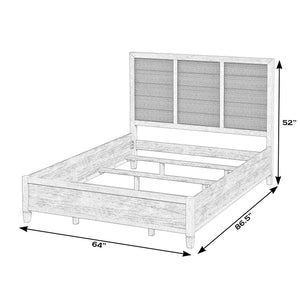 Butler Specialty Flagstaff King Size Cane Panel Bed – Relaxed Elegance With Classic Design And Supportive Frame Natural Mindi Wood,Mindi Veneer,Mdf,Cane 5749449-butler