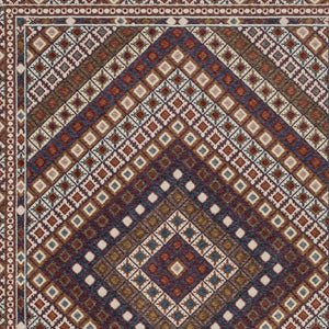 Homeroots 5' Elegant Ivory And Red Diamond Area Rug With Fringe - Stain Resistant, Perfect For Cozy Spaces 5' X 8' Polyester 574945