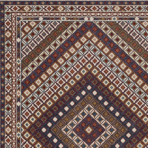 Homeroots 5' Elegant Ivory And Red Diamond Area Rug With Fringe - Stain Resistant, Perfect For Cozy Spaces 4' X 6' Polyester 574947