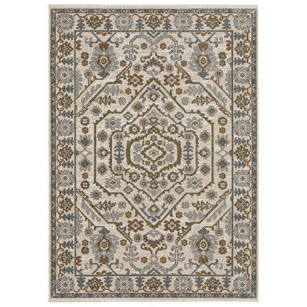 HomeRoots 5' Floral Area Rug in Green and Pink with Fringed Edges – Elegant, Stain-Resistant Home Accent 8' X 11' 574959