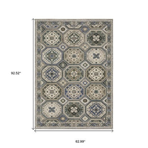 Homeroots 5' Artistic Pink Medallion Area Rug With Elegant Fringe – Stain Resistant & Stylish For Any Room 5' X 8' Polyester 574968