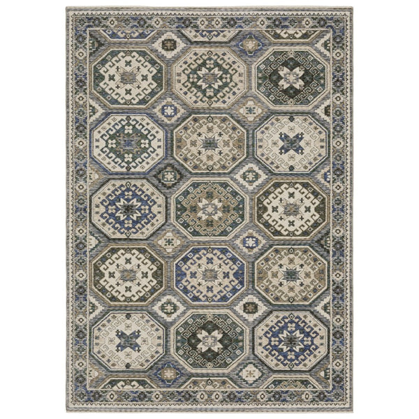 HomeRoots 5' Pink and Red Medallion Area Rug with Fringe - Bohemian Style, Durable, Soft, Stain Resistant Design 7' X 10' 574969