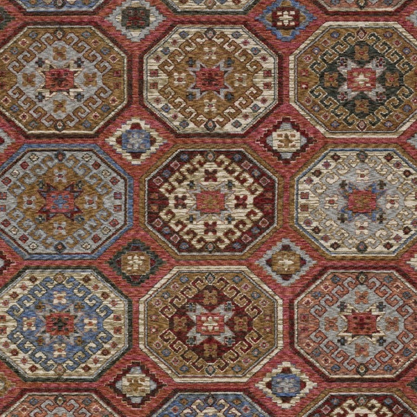 Homeroots 5' Artistic Pink Medallion Area Rug With Elegant Fringe – Stain Resistant & Stylish For Any Room 8' X 11' Polyester 574974