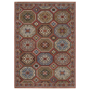 Homeroots 5' Artistic Pink Medallion Area Rug With Elegant Fringe – Stain Resistant & Stylish For Any Room 8' X 11' Polyester 574974