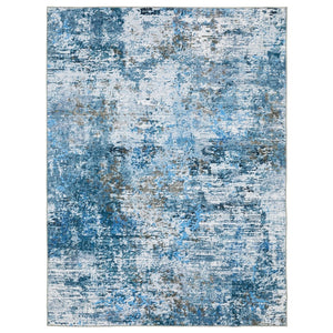 HomeRoots 5' Ivory Abstract Distressed Area Rug – Modern, Durable, Stain-Resistant Design for Any Room 5' X 7' 574990
