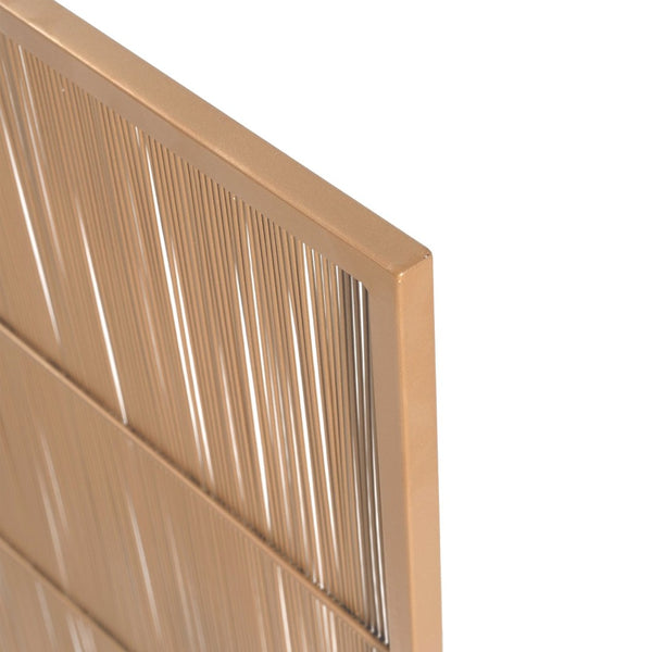 English Elm Willow Iron Fireplace Screen Powder Coated Vertical Bar Grid for Modern Interiors Golden N775P386927G