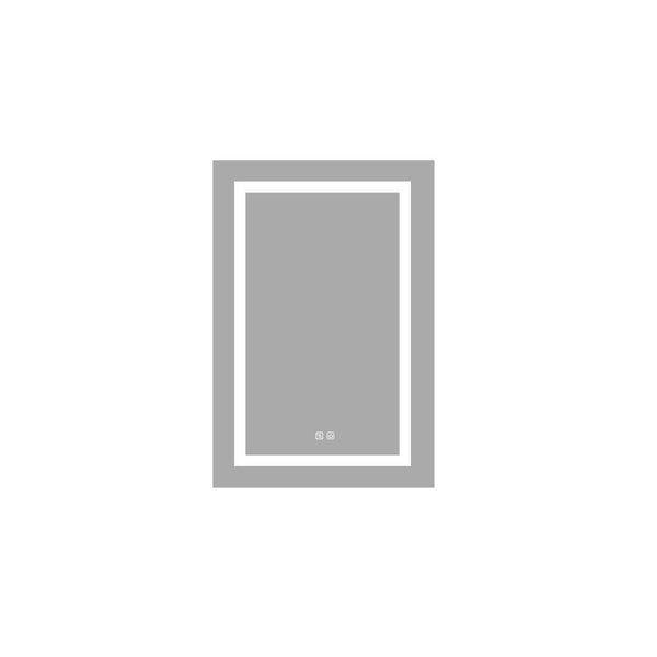 English Elm Bathroom Matte Black Aluminum Medicine Cabinet with Led Lighting and Defogging Mirror T3785P491989
