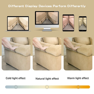 English Elm 92" Oversized Modular L-Shape Sectional Couch In Soft Camel Corduroy With Ottoman & 6 Pillows W714S01306