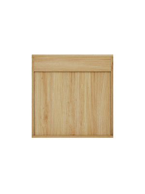 English Elm Natural Wood Tone Mdf Wall Cabinet with Mirror Open Shelves and Door for Bathroom W3875P379311