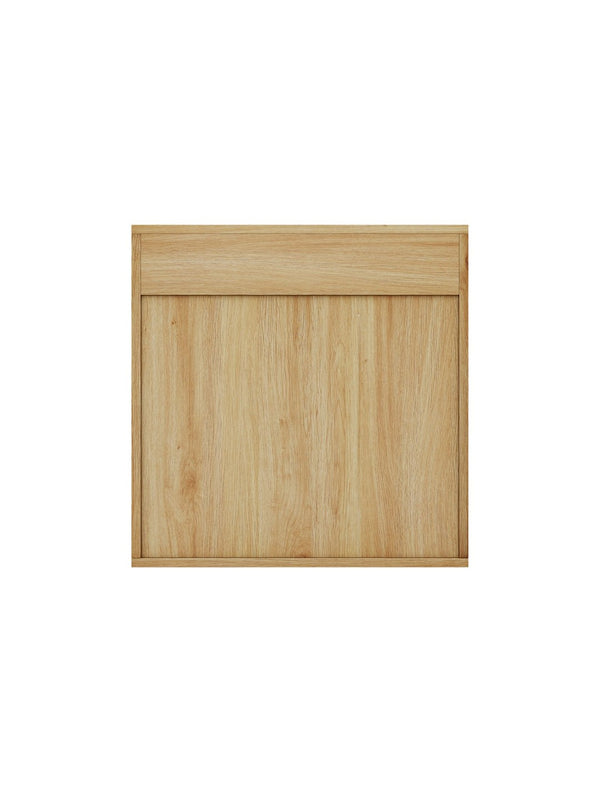 English Elm Natural Wood Tone Mdf Wall Cabinet with Mirror Open Shelves and Door for Bathroom W3875P379311
