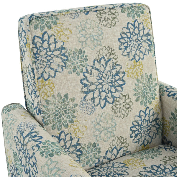 English Elm Christopher Knight Home® - 27.5" Push Back Recliner with Beech Legs, Deep Ergonomic Seat & Extendable Footrest for Rooms Blue N763P256508C