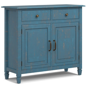 English Elm Connaught Coastal Cottage Pine Cabinet with Raised Panel Doors for Narrow Entryways B136P436038