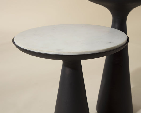 Sunpan Chizu Nesting End Tables - Stylish, Space-Saving Design with Durable Stainless Steel Legs and Easy Care Bronze