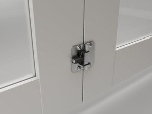 English Elm 30 in Matte Mdf Bi-fold Door with Frosted Glass Panels Hardware and Handle Included B2763P483199