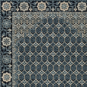 HomeRoots 5' Gold Oriental Area Rug with Elegant Fringed Edges - Durable, Stain-Resistant, Timeless Design 5' X 8' 575002