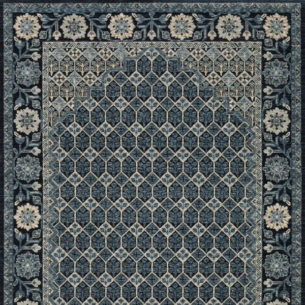 HomeRoots 5' Gold Oriental Area Rug with Elegant Fringed Edges - Durable, Stain-Resistant, Timeless Design 7' X 10' 575003