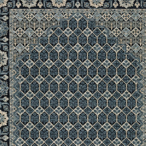 HomeRoots 5' Gold Oriental Area Rug with Elegant Fringed Edges - Durable, Stain-Resistant, Timeless Design 8' X 11' 575004