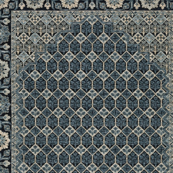 HomeRoots 5' Gold Oriental Area Rug with Elegant Fringed Edges - Durable, Stain-Resistant, Timeless Design 8' X 11' 575004