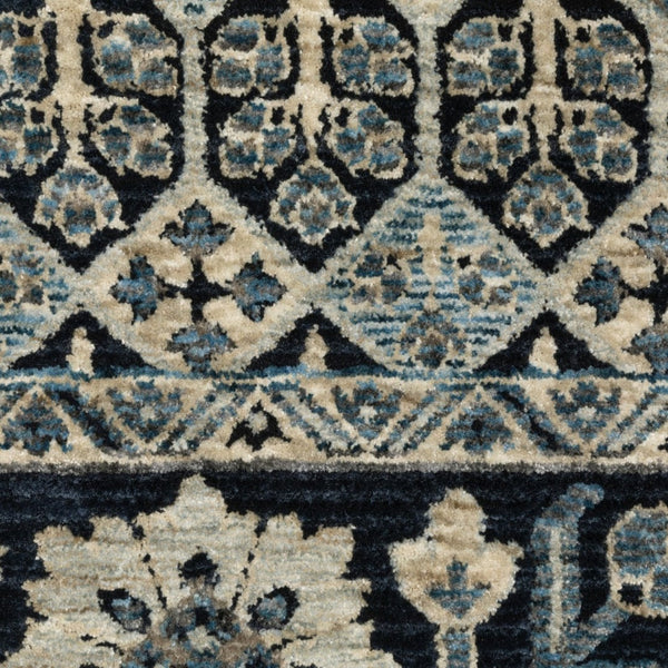 HomeRoots 5' Gold Oriental Area Rug with Elegant Fringed Edges - Durable, Stain-Resistant, Timeless Design 8' X 11' 575004