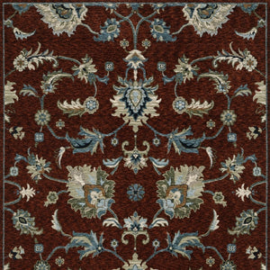 Homeroots 5' Elegant Dark Blue Oriental Area Rug With Fringe - Stain Resistant, Timeless Design For Home Decor 7' X 10' Polyester 575015