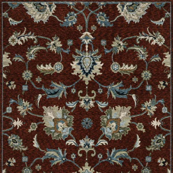 Homeroots 5' Elegant Dark Blue Oriental Area Rug With Fringe - Stain Resistant, Timeless Design For Home Decor 7' X 10' Polyester 575015