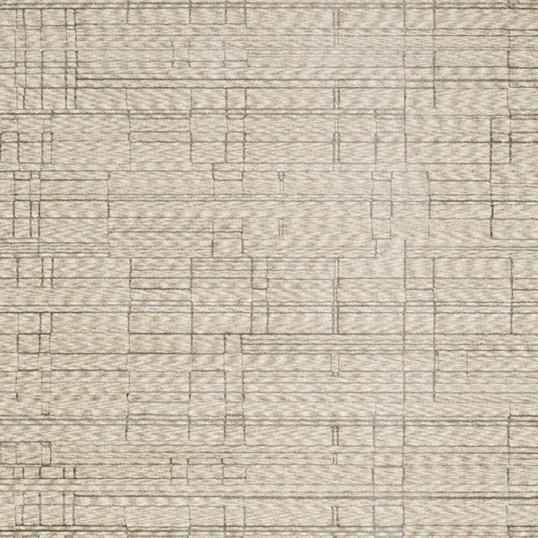 Homeroots 5' Chic Beige And Brown Geometric Area Rug With Stylish Fringe For Modern Home Decor Bliss 5' X 8' Polyester 575017