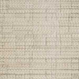 Homeroots 5' Chic Beige And Brown Geometric Area Rug With Stylish Fringe For Modern Home Decor Bliss 7' X 10' Polyester 575019