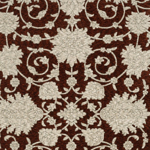 Homeroots 10' Stunning Floral Area Rug With Fringe - Stain Resistant, Perfect For Homes With Kids And Pets 7' X 10' Polyester 575023