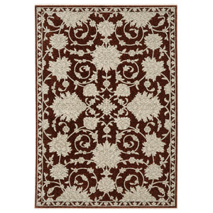 Homeroots 10' Stunning Floral Area Rug With Fringe - Stain Resistant, Perfect For Homes With Kids And Pets 8' X 11' Polyester 575024