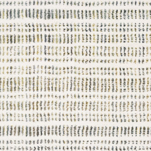 Homeroots 5' Elegant Ivory And Gold Striped Power Loom Area Rug - Stain Resistant, Perfect For Any Decor 5' X 8' Polyester 575038