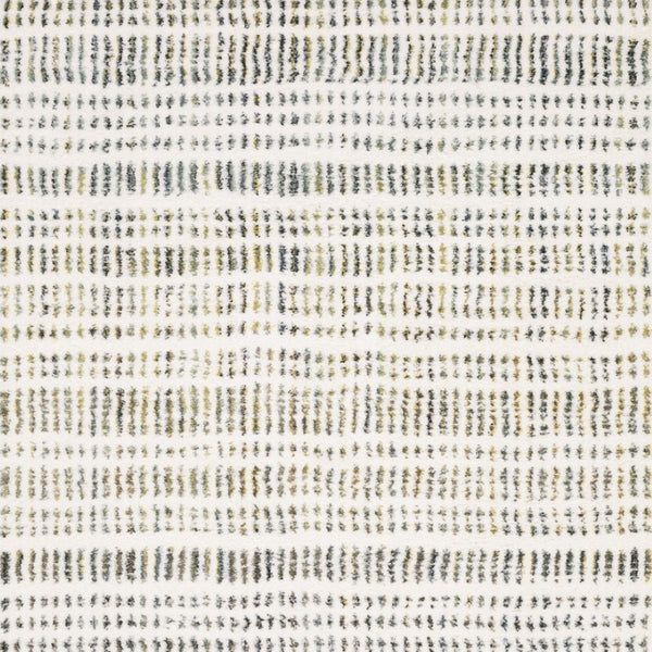 Homeroots 5' Elegant Ivory And Gold Striped Power Loom Area Rug - Stain Resistant, Perfect For Any Decor 4' X 6' Polyester 575040