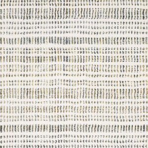 Homeroots 5' Elegant Ivory And Gold Striped Power Loom Area Rug - Stain Resistant, Perfect For Any Decor 7' X 10' Polyester 575041