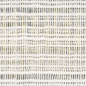 Homeroots 5' Elegant Ivory And Gold Striped Power Loom Area Rug - Stain Resistant, Perfect For Any Decor 8' X 11' Polyester 575042