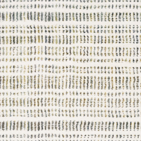 Homeroots 5' Elegant Ivory And Gold Striped Power Loom Area Rug - Stain Resistant, Perfect For Any Decor 8' X 11' Polyester 575042