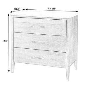 Butler Specialty Mayfair 3-drawer Chest: Exquisite Wood & Marble Design With Antique Silver Hardware For Elegance Black Mindi Wood,Mindi Veneer,Mdf,Marble 5750432-butler