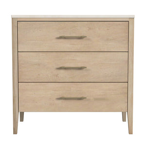 Butler Specialty Mayfair 3-drawer Chest - Elegant Wood And Marble Storage Solution With Antique Brass Accents Light Brown Java Wood,Gamelina Veneer,Mdf,Marble 5750455-butler