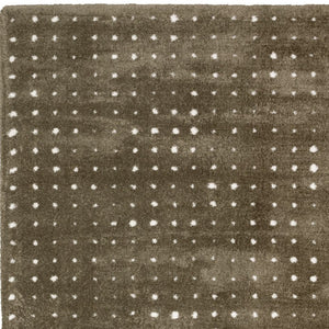 Homeroots 5' Artistic Brown Geometric Power Loom Area Rug – Stain Resistant, Perfect For Homes With Kids & Pets 8' X 11' Polyester 575047