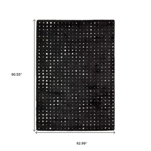 Homeroots 5' Artistic Brown Geometric Power Loom Area Rug – Stain Resistant, Perfect For Homes With Kids & Pets 5' X 8' Polyester 575050